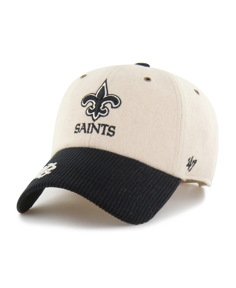 '47 Brand Women's Natural/Black New Orleans Saints Rope Script Clean Up Adjustable Hat