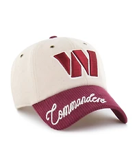 '47 Brand Women's Natural/Burgundy Washington Commanders Rope Script Clean Up Adjustable Hat