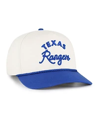 '47 Brand Men's and Women's Natural/Royal Texas Rangers Rope Script Hitch Adjustable Hat