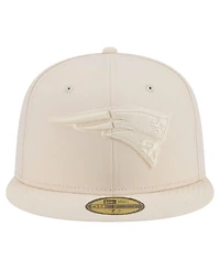New Era Men's Cream England Patriots Color Pack 59FIFTY Fitted Hat
