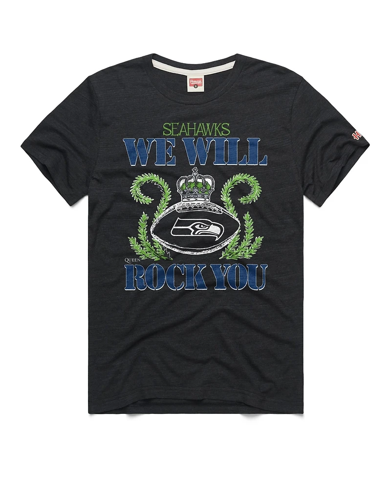 Homage Men's and Women's Seattle Seahawks Schedule Queen Relaxed-Fit T-Shirt