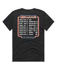 Homage Men's and Women's Denver Broncos 2026 Nfl Schedule Queen Tri-Blend T-Shirt