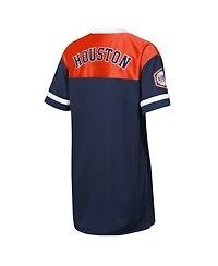 Outerstuff Girls' 4-16 Houston Astros Big League Cheer V-Neck Short-Sleeve T-Shirt Dress