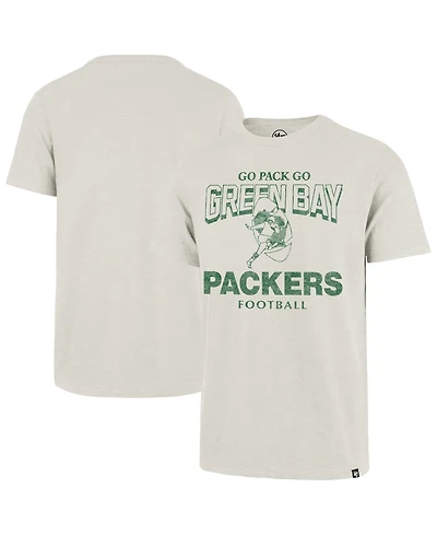 '47 Brand Men's Natural Green Bay Packers Head On Scrum Slub T-Shirt