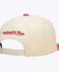 Mitchell & Ness Men's and Women's Cream/Red Chicago Bulls Faded Pro Snapback Hat