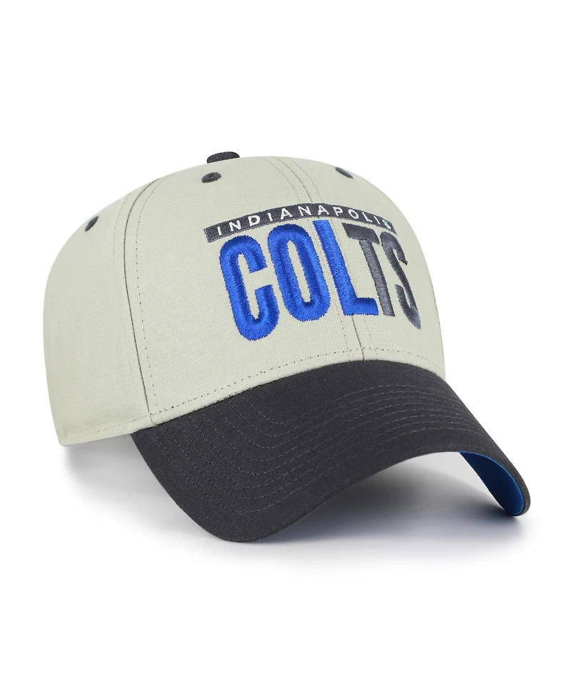 '47 Brand Men's Gray/Black Indianapolis Colts Half Block Text Mvp Adjustable Hat