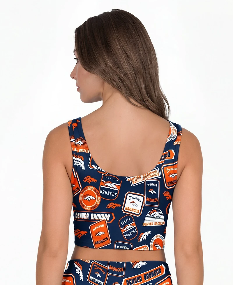 Concepts Sport Women's Denver Broncos Grady Wireless Allover Print Bralette
