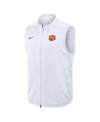 Nike Men's White Clemson Tigers Primetime Victory Therma-fit Full-Zip Vest