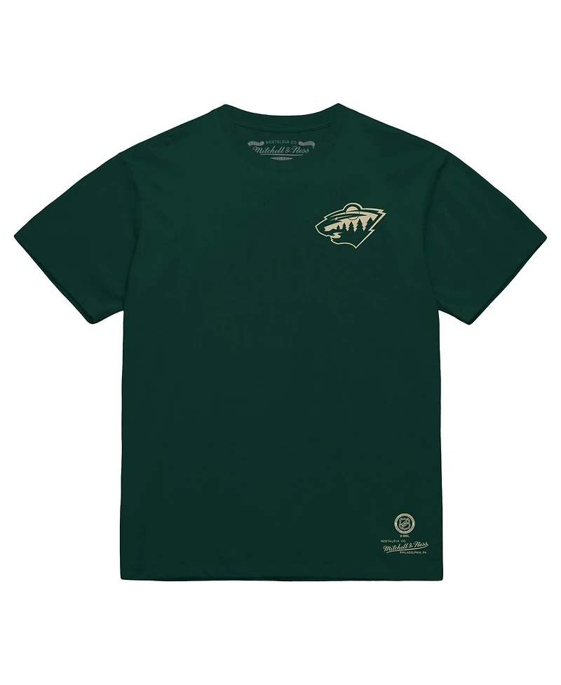 Mitchell & Ness Men's Green Minnesota Wild Core Penalty Box 3.0 T-Shirt