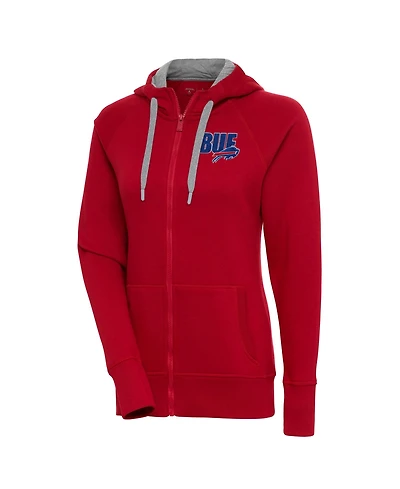 Antigua Women's Buffalo Bills Victory Full-Zip Heat-Sealed Graphics Hoodie
