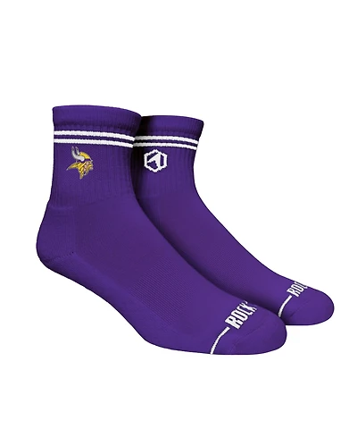 Rock Em Socks Men's and Women's Minnesota Vikings Stripe Quarter