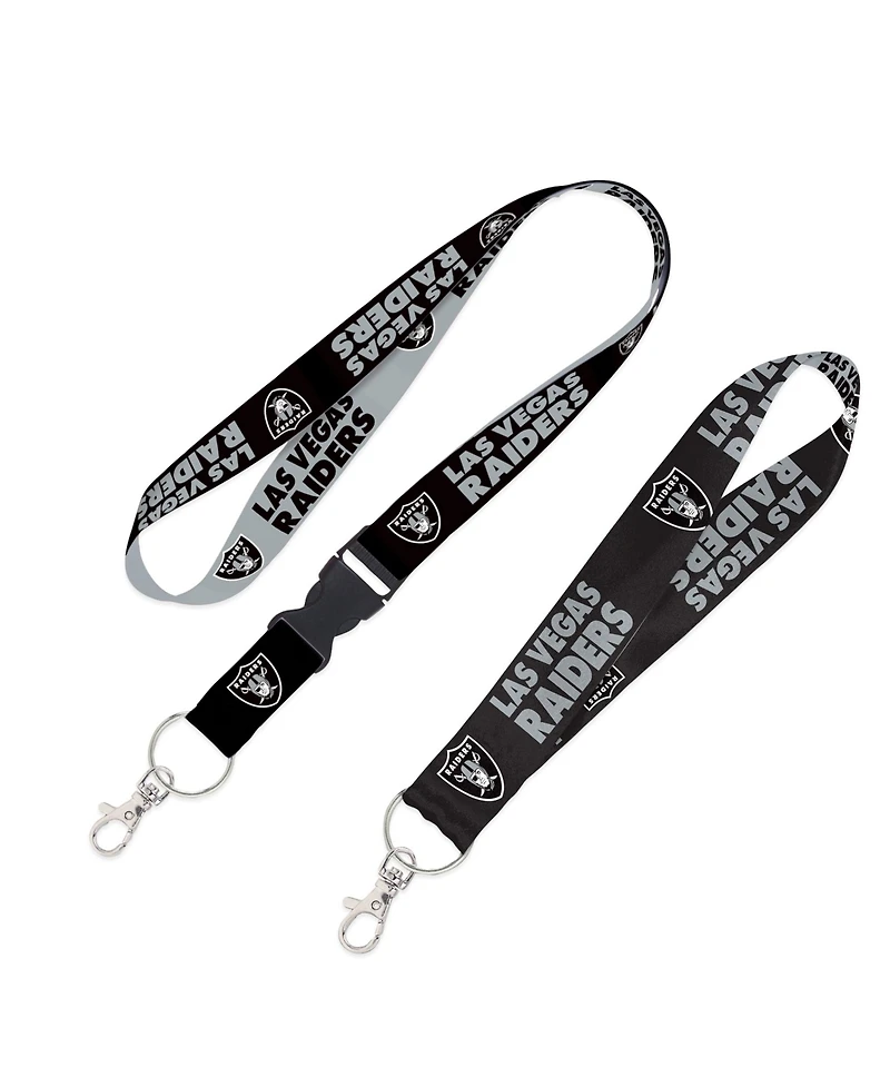 Wincraft 2-Pack Las Vegas Raiders Lanyard with Detachable Buckle Key Strap Set