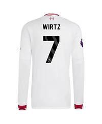 Adidas Men's Florian Wirtz White Liverpool 2026/27 Away On-Field Authentic Long Sleeve Jersey