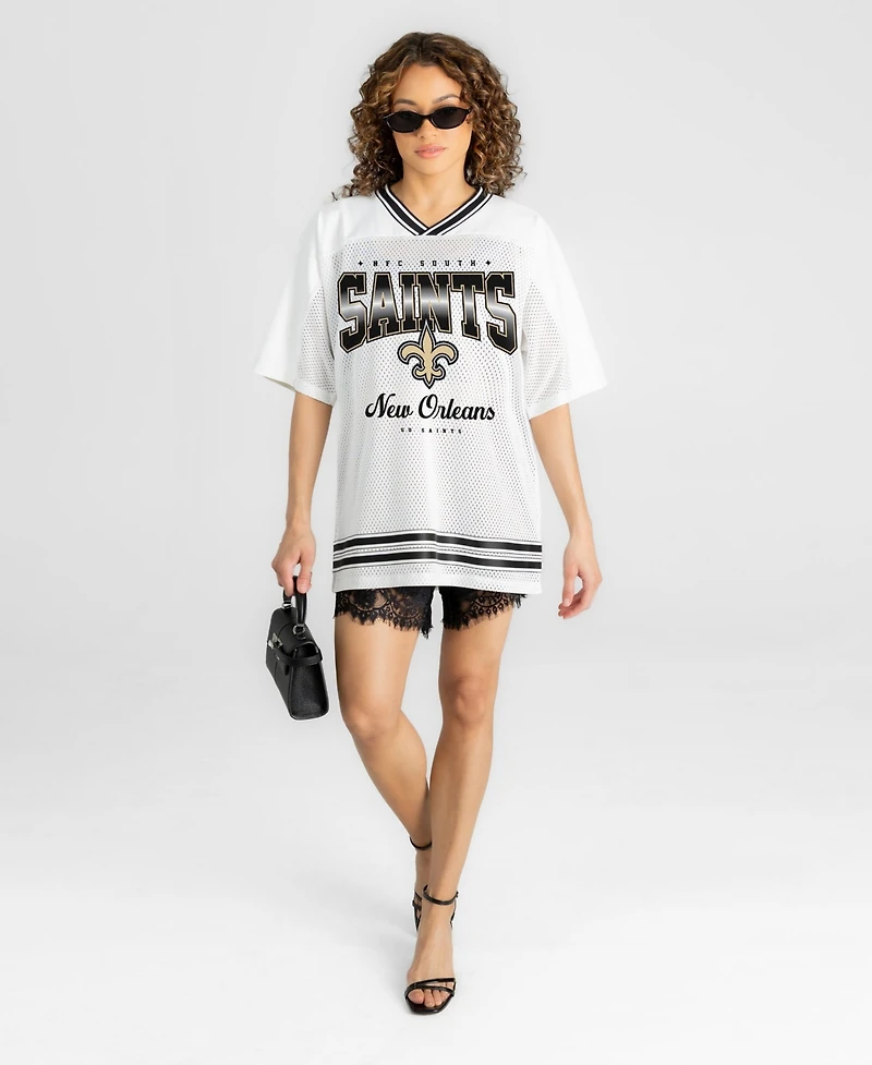 Gameday Couture Women's New Orleans Saints Squad Mentality Mesh V-Neck Jersey