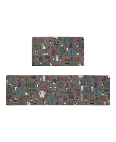 Eddie Bauer Winter Sportswear Non-Slip 2-Piece Kitchen Mat Set