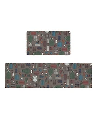 Eddie Bauer Winter Sportswear Non-Slip 2-Piece Kitchen Mat Set