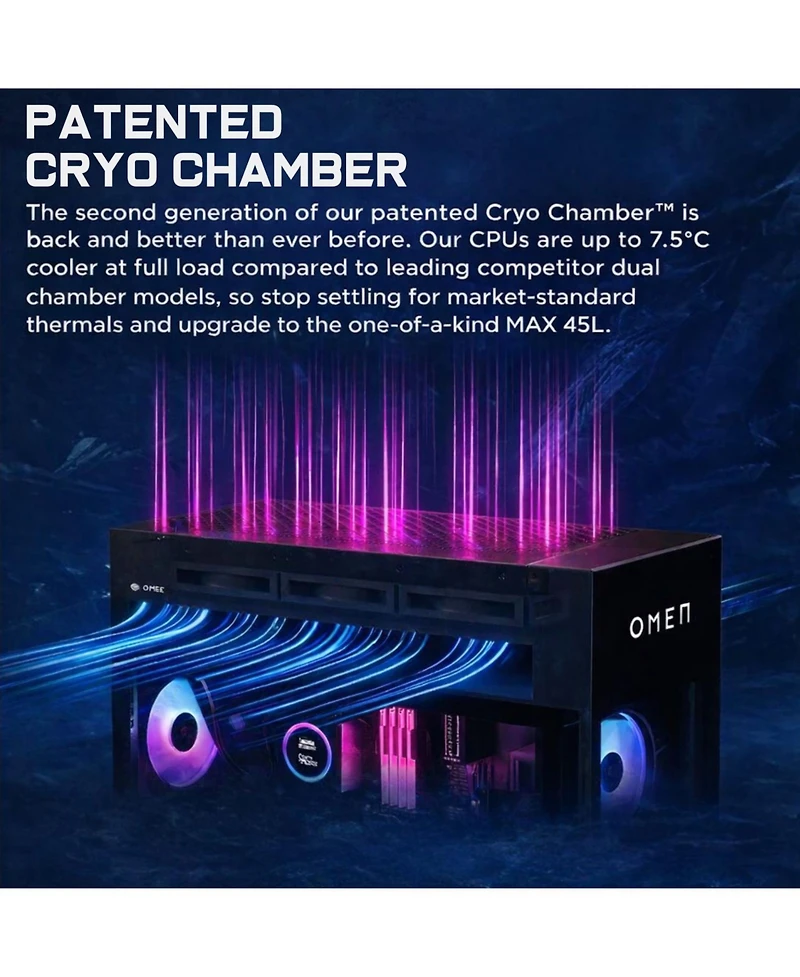 Hp Omen Max 45L Gaming Tower Desktop, Amd Ryzen 9 9900X3D, Rtx 5090, 32GB DDR5, 1TB Ssd, Wi-Fi 7, Shadow Black Glass, Win11 Home, Black