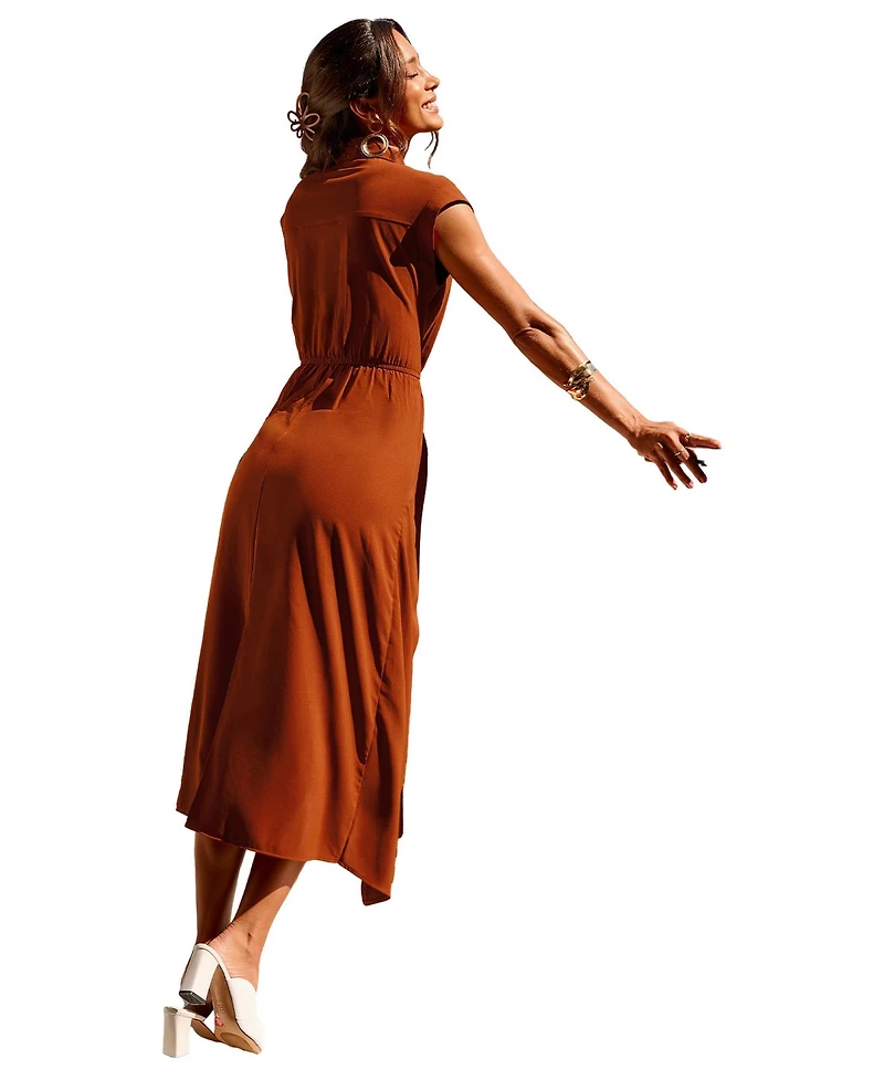 Cupshe Women's V-Neck Sleeveless Maxi Dress