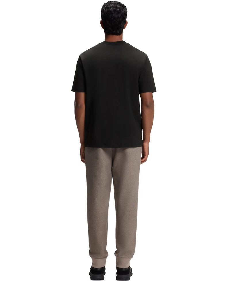 Boss by Hugo Men's Stretch Cotton Tonal Flock-Logo Regular-Fit T-Shirt