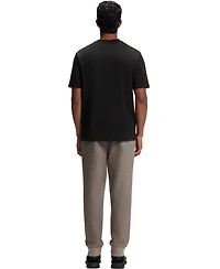 Boss by Hugo Men's Stretch Cotton Tonal Flock-Logo Regular-Fit T-Shirt