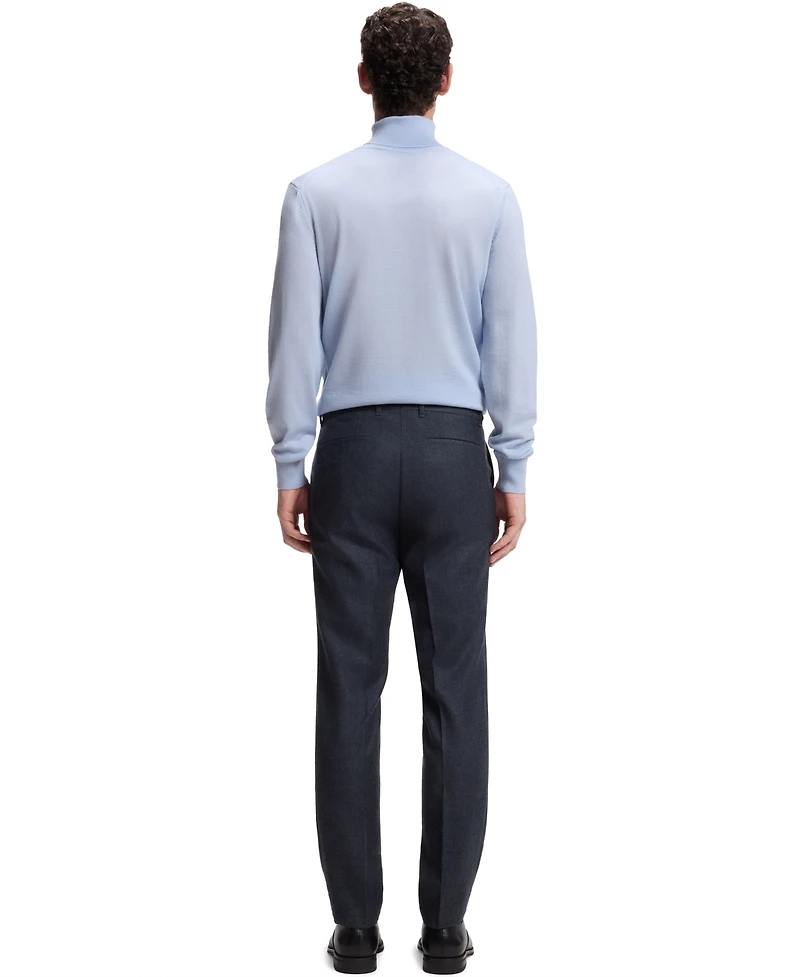 Boss by Hugo Men's Wool Slim-Fit Patterned Pants
