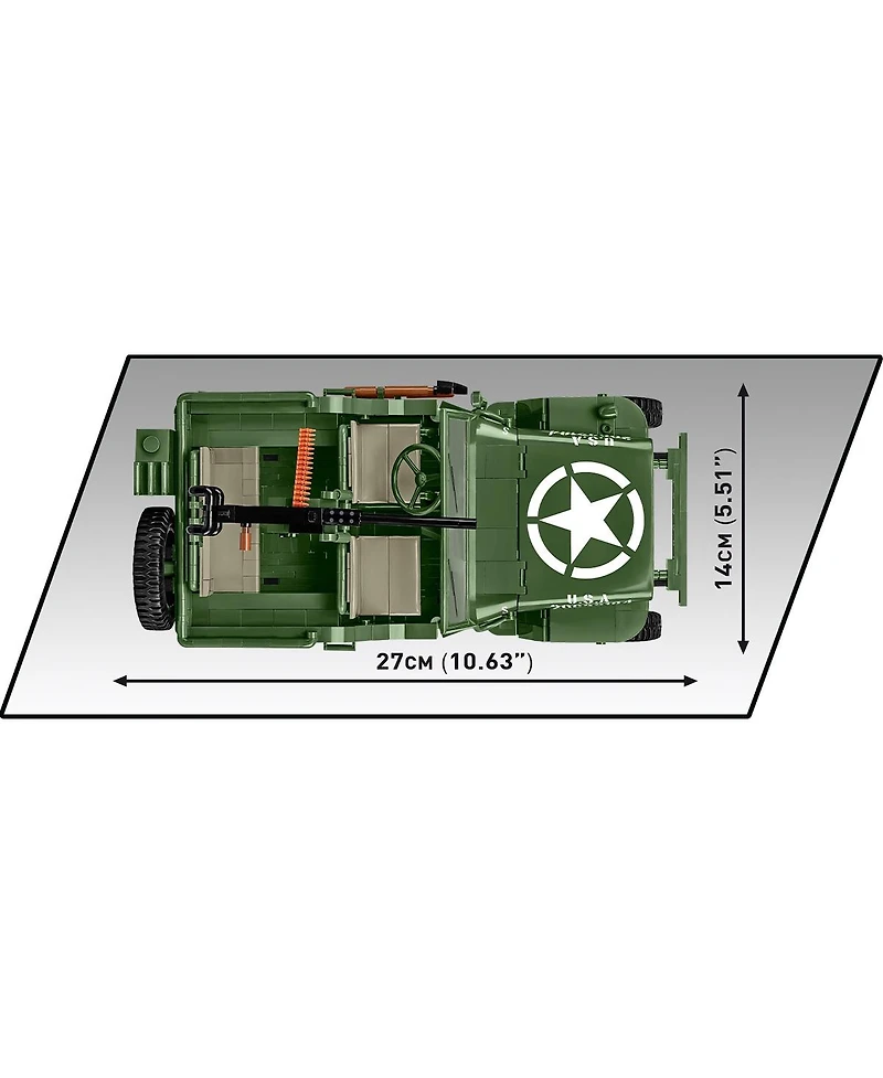 Cobi Wwii Willys Mb 1207-Piece Building Set, Ages 11+