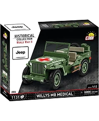 Cobi Historical Collection Wwii Jeep Willys Mb Medical 1131-Piece Building Set, Ages 11+