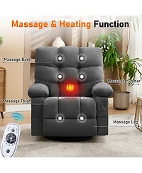 Boyel Living Massage Swivel Recliner Lift Chair with Vibration Massage and Heating for Elderly
