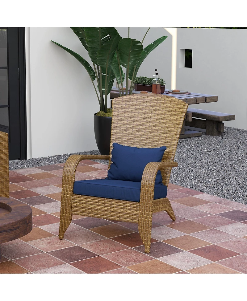 Slickblue Rattan Patio Fire Pit Chairs for Garden Porch and Backyard