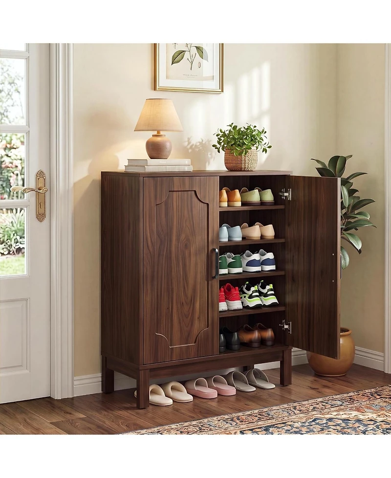 Tribesigns 5-Tier Shoe Storage Cabinet with Adjustable Shelves