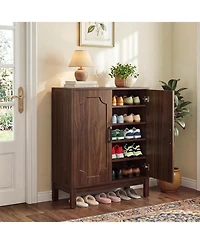 Tribesigns 5-Tier Shoe Storage Cabinet with Adjustable Shelves
