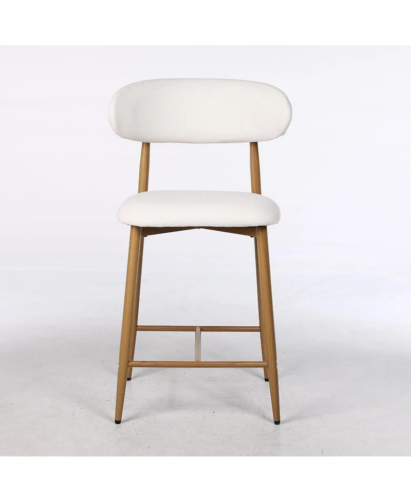 Slickblue Set of 2 Counter Height Bar Stools with Upholstered Seat