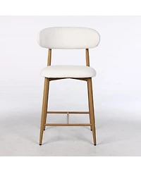 Slickblue Set of 2 Counter Height Bar Stools with Upholstered Seat