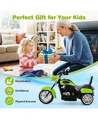 Gymax 6V Kids Ride-On Chopper Motorcycle, 36" x 19" x 25", 3-Wheel, Led Headlight, 66 Lb. Capacity, Ages 3+