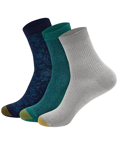 Gold Toe Women's Turn Cuff Convertible Reinforced-Toe Crew Socks, 6-Pack