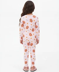 Andy & Evan Toddler Girls' 2T-4T Pumpkin Print Pajama