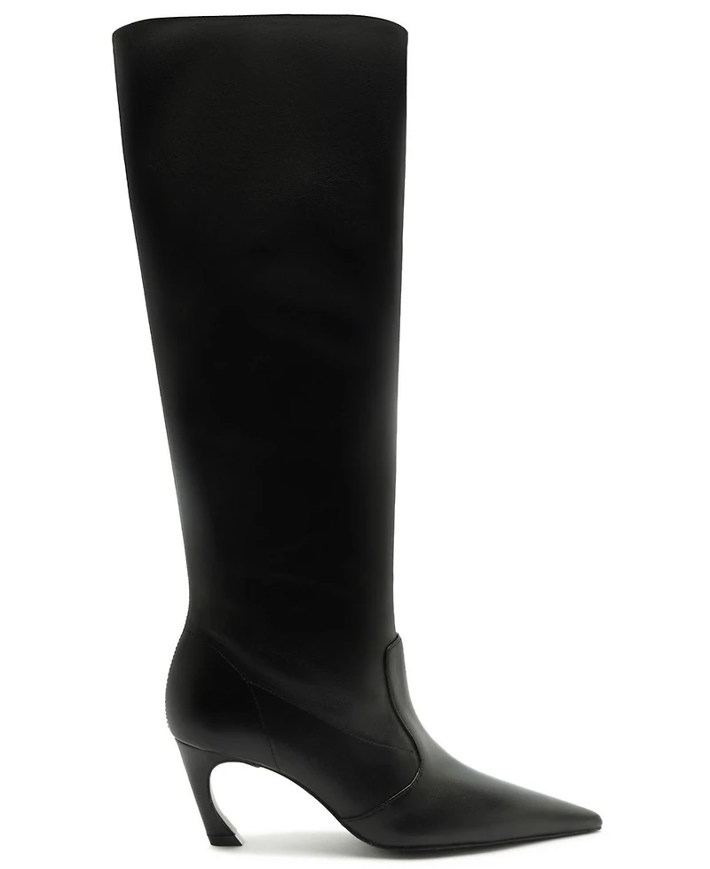Schutz Women's Lexi Mid Pointed Toe Slouch Dress Boots