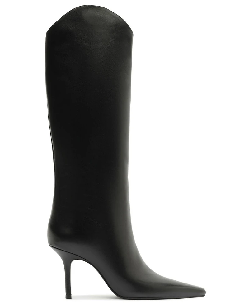 Schutz Women's Mary Ellen Heeled Pointed Toe Tall Dress Boots