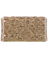 Nina Cerise Metallic Tweed Mini Crossbody Handbag