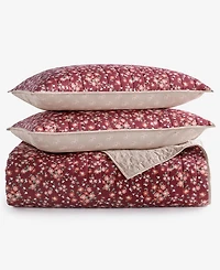 Charter Club Parker Reversible 2-Piece Floral Cotton Quilt Set, Twin