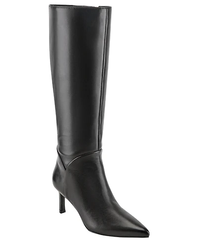 Marc Fisher Women's Lorne Pointed Toe Kitten Heel Dress Boots