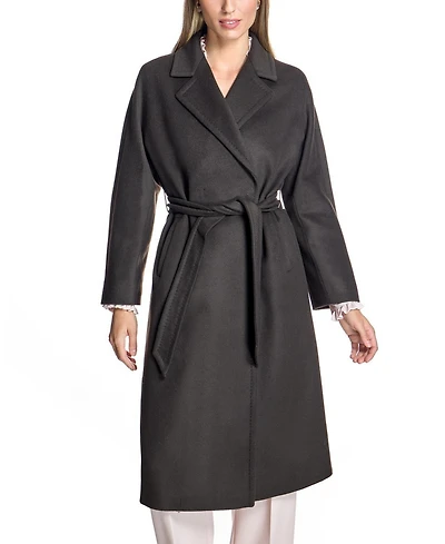 Julia & Stella By Maximilian Women's Belted Wrap Wool-Cashmere Blend Coat