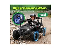 Yobtop 24V Kids Ride-On Utv with 2.4G Parental Remote Control, 160W Dual Motor, Ages 3-5