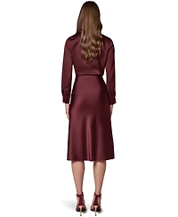 Donna Karan New York Petite High-Waisted A-Line Midi Skirt