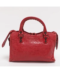 Pre-Owned Balenciaga Leather Motorcycle City Mini Tote