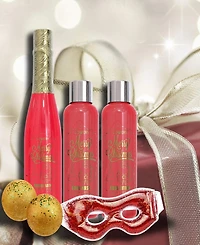 Lovery Christmas Bath and Body Gift Box, Red Rose and Jasmine Home Spa Set, 8pc Body Care Gift Set