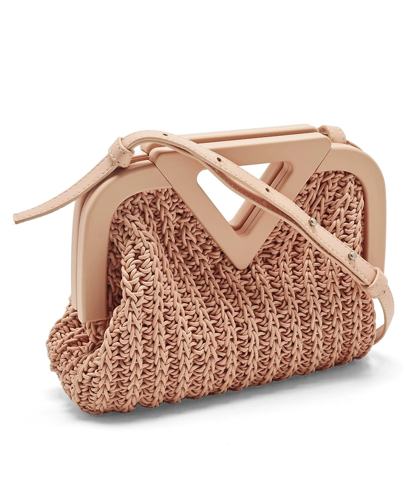 Pre-Owned Bottega Veneta Women's Small Point Woven Leather Top Handle Bag