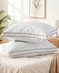 Unikome Goose Feather Down 2-Pack Bedding Pillow