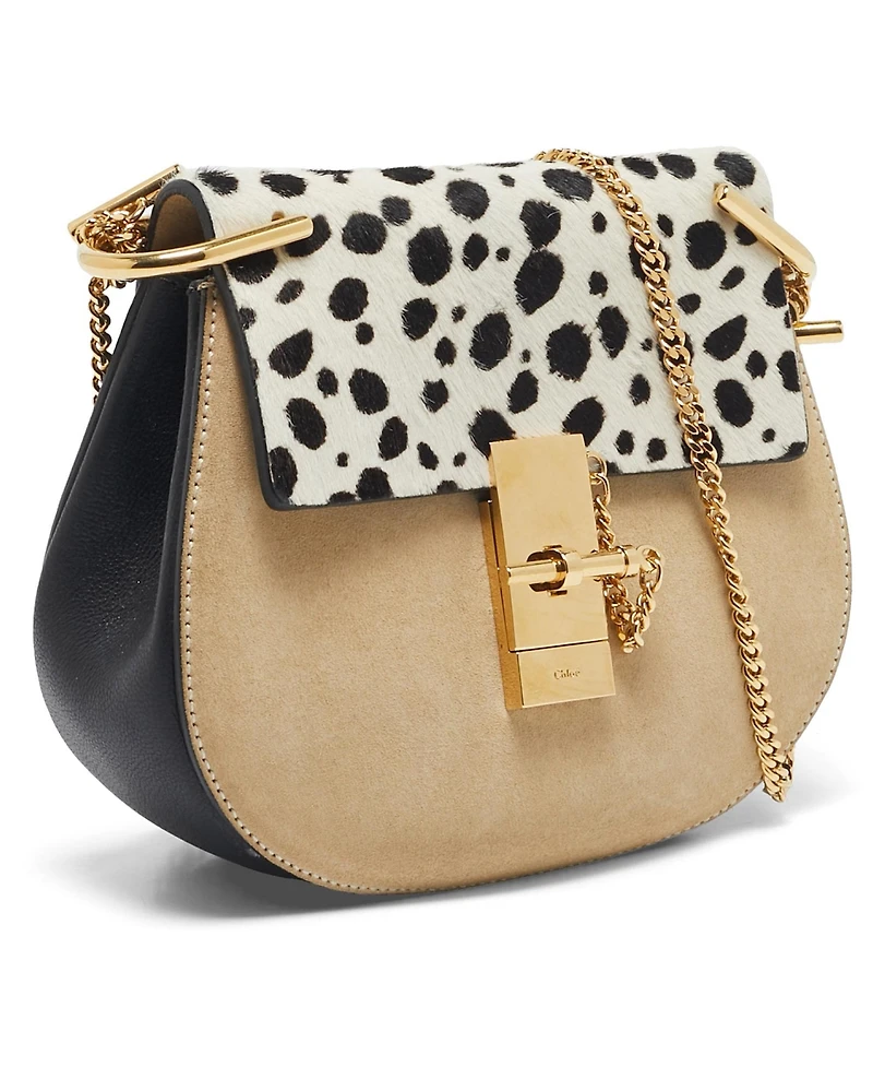 Pre-Owned Chloe women's Drew Medium Pebbled Leather Shoulder Bag