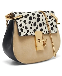 Pre-Owned Chloe women's Drew Medium Pebbled Leather Shoulder Bag